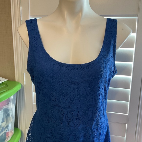 Metaphor Royal Blue Lace Mini Dress - Picture 2 of 9